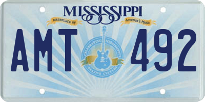 MS license plate AMT492