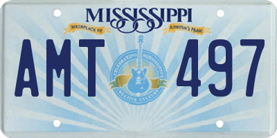 MS license plate AMT497