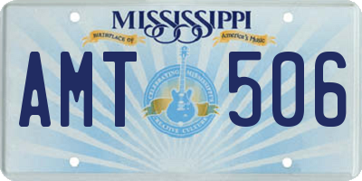 MS license plate AMT506