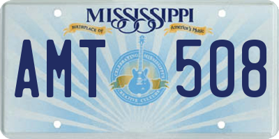 MS license plate AMT508
