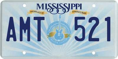 MS license plate AMT521