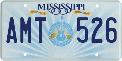 MS license plate AMT526