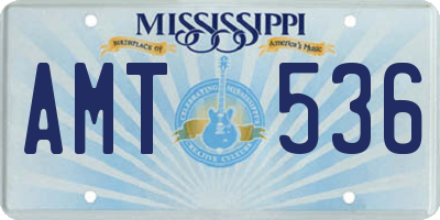 MS license plate AMT536