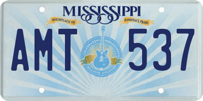 MS license plate AMT537