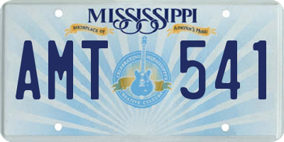 MS license plate AMT541