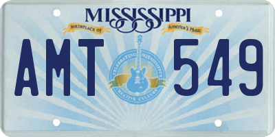 MS license plate AMT549