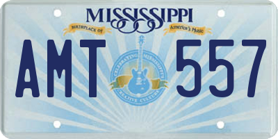 MS license plate AMT557