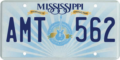MS license plate AMT562