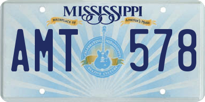 MS license plate AMT578