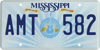 MS license plate AMT582