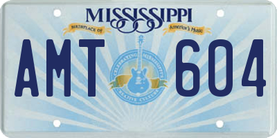 MS license plate AMT604
