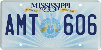 MS license plate AMT606