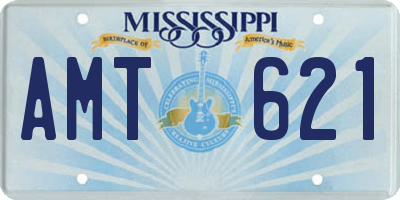 MS license plate AMT621