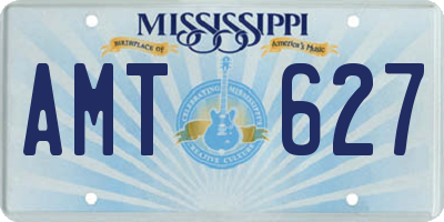 MS license plate AMT627