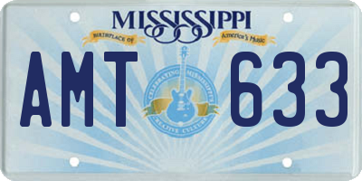 MS license plate AMT633