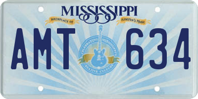 MS license plate AMT634