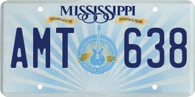 MS license plate AMT638