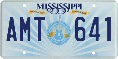 MS license plate AMT641