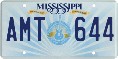 MS license plate AMT644