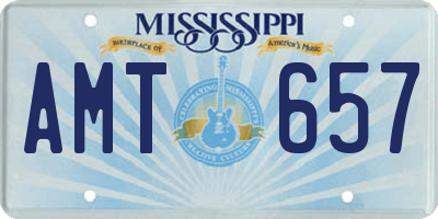 MS license plate AMT657