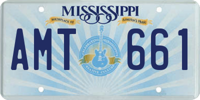 MS license plate AMT661