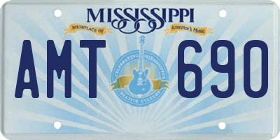 MS license plate AMT690