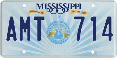 MS license plate AMT714