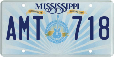 MS license plate AMT718