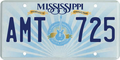 MS license plate AMT725