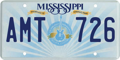 MS license plate AMT726