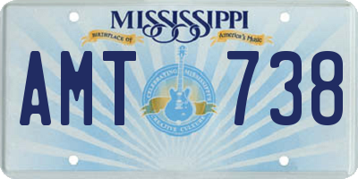 MS license plate AMT738