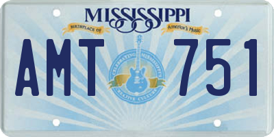 MS license plate AMT751