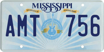 MS license plate AMT756
