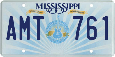 MS license plate AMT761