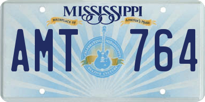 MS license plate AMT764