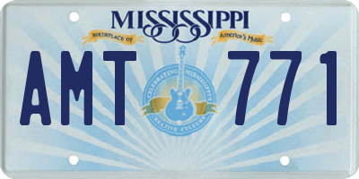 MS license plate AMT771