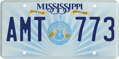 MS license plate AMT773