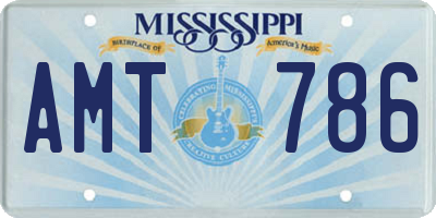MS license plate AMT786