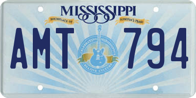 MS license plate AMT794