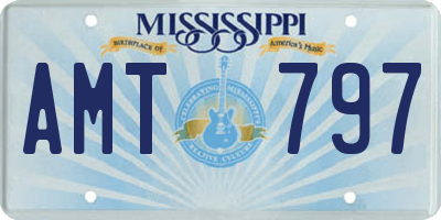 MS license plate AMT797