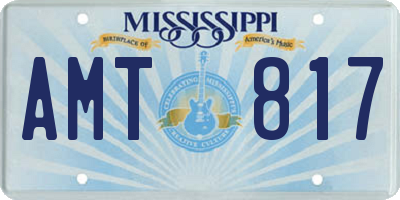 MS license plate AMT817