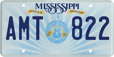 MS license plate AMT822