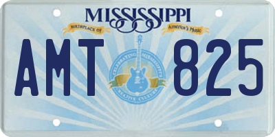 MS license plate AMT825