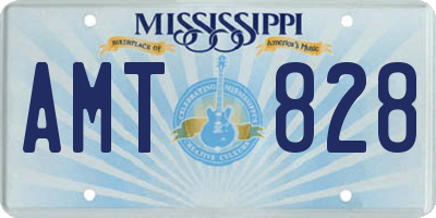MS license plate AMT828