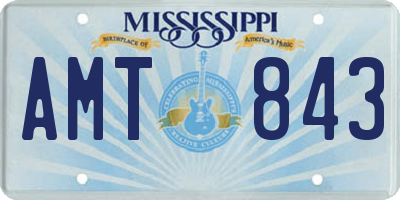 MS license plate AMT843