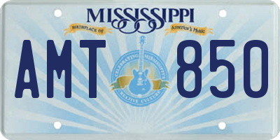 MS license plate AMT850