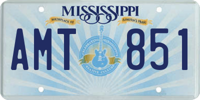 MS license plate AMT851
