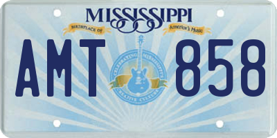 MS license plate AMT858