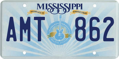 MS license plate AMT862