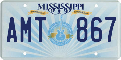 MS license plate AMT867